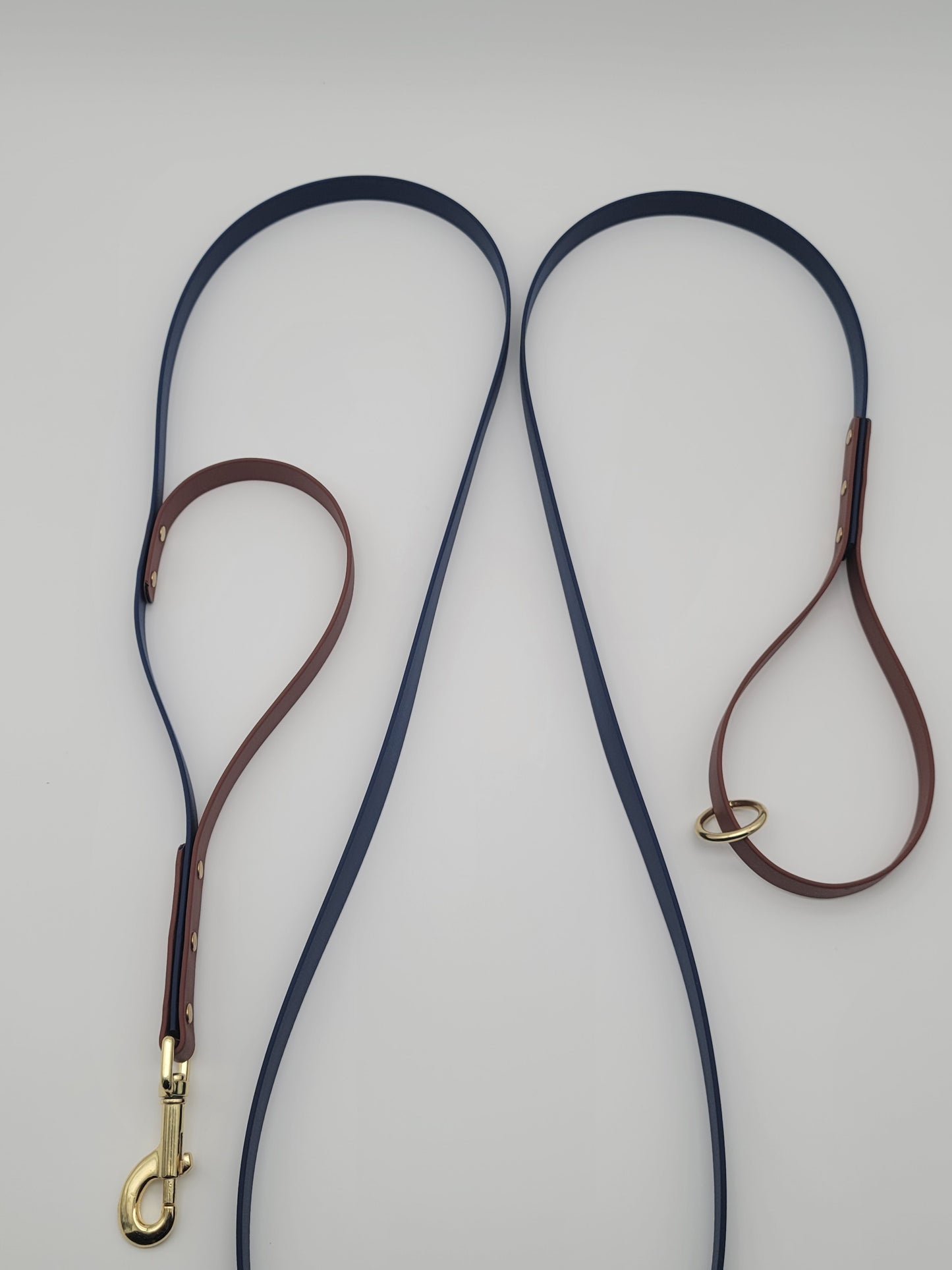 3/4" Two Tone BioThane® Dog Leash With Built in Traffic Handle