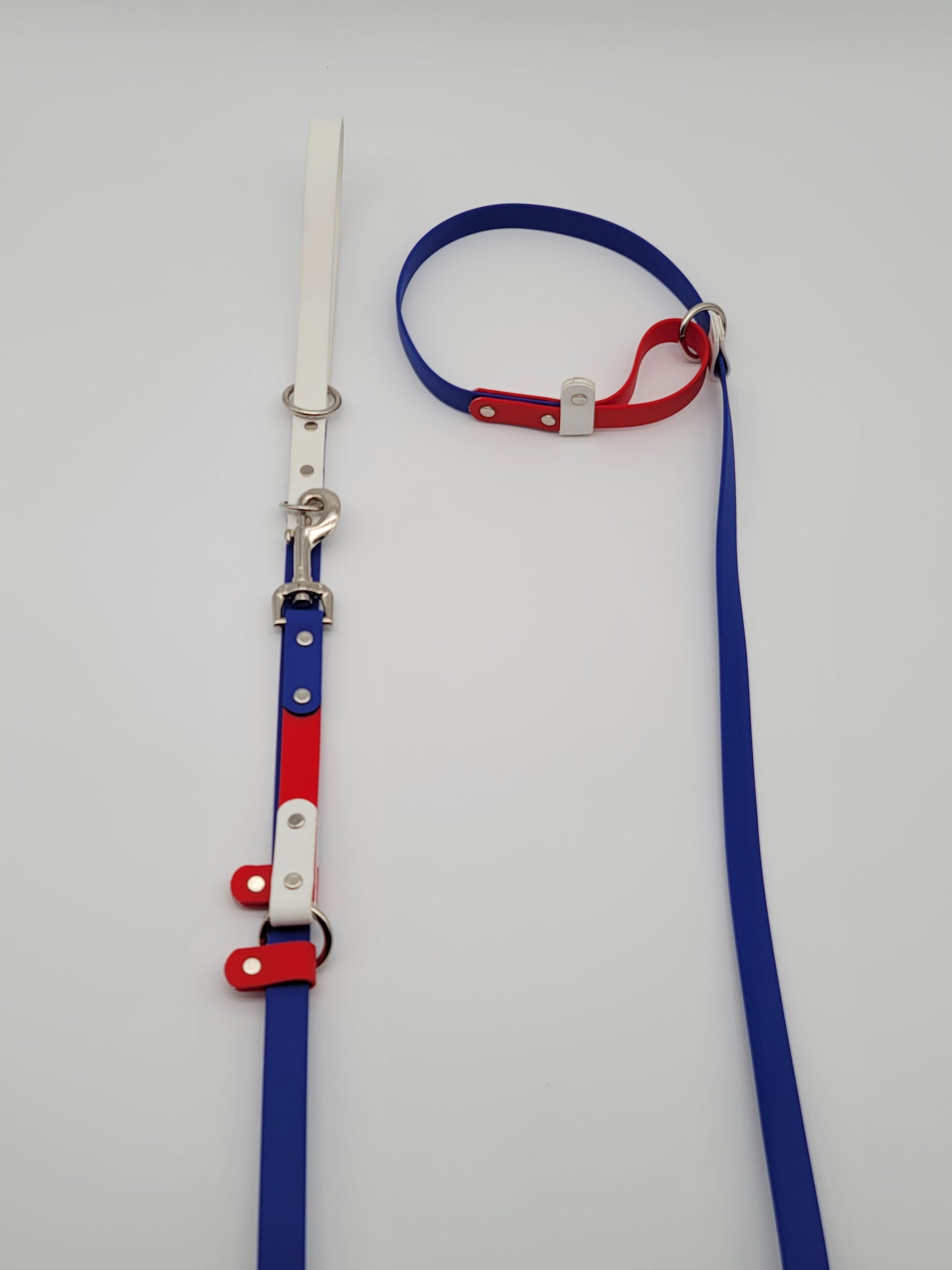 3/4" Tricolor Hands Free Convertible BioThane® Slip Lead
