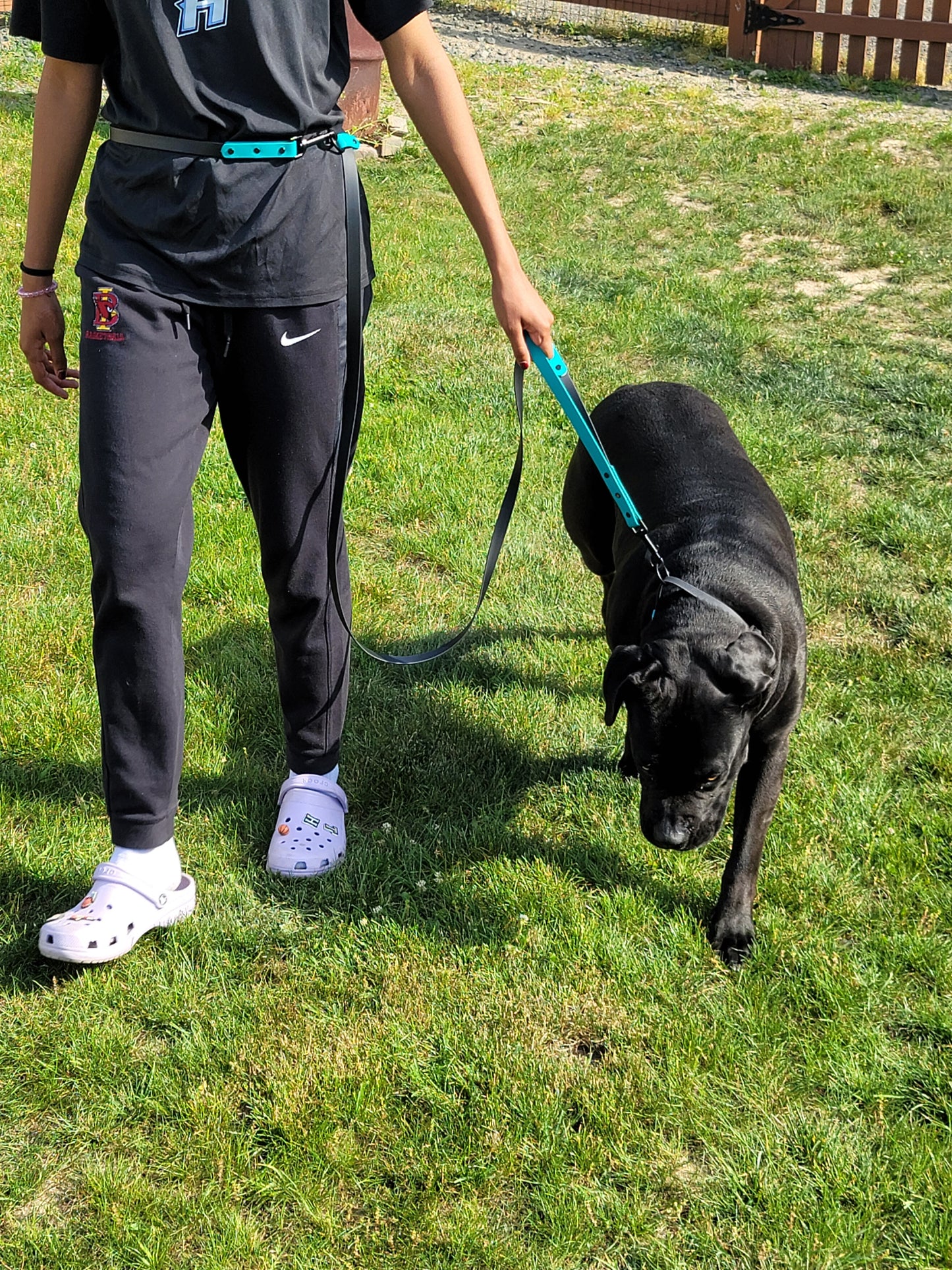 3/4" Two Tone BioThane® Hands Free Leash with Built in Traffic Handle